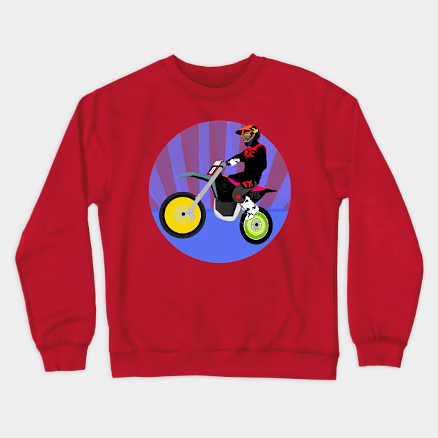 Motorcycle Crewneck Sweatshirt by momomoma